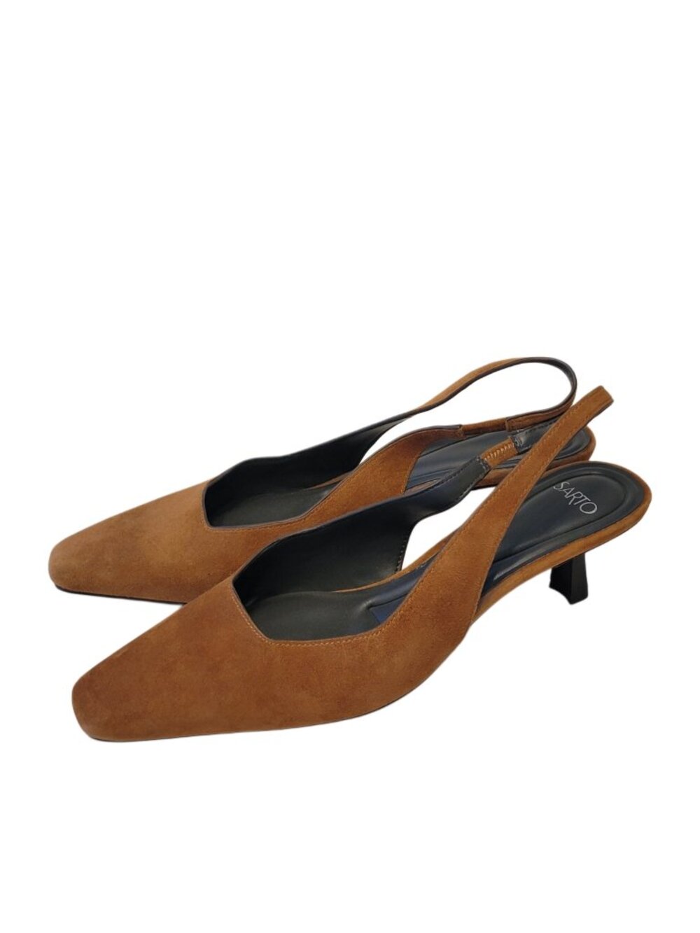 Franco Sarto NEW Raven Suede Slingback Kitten Heels